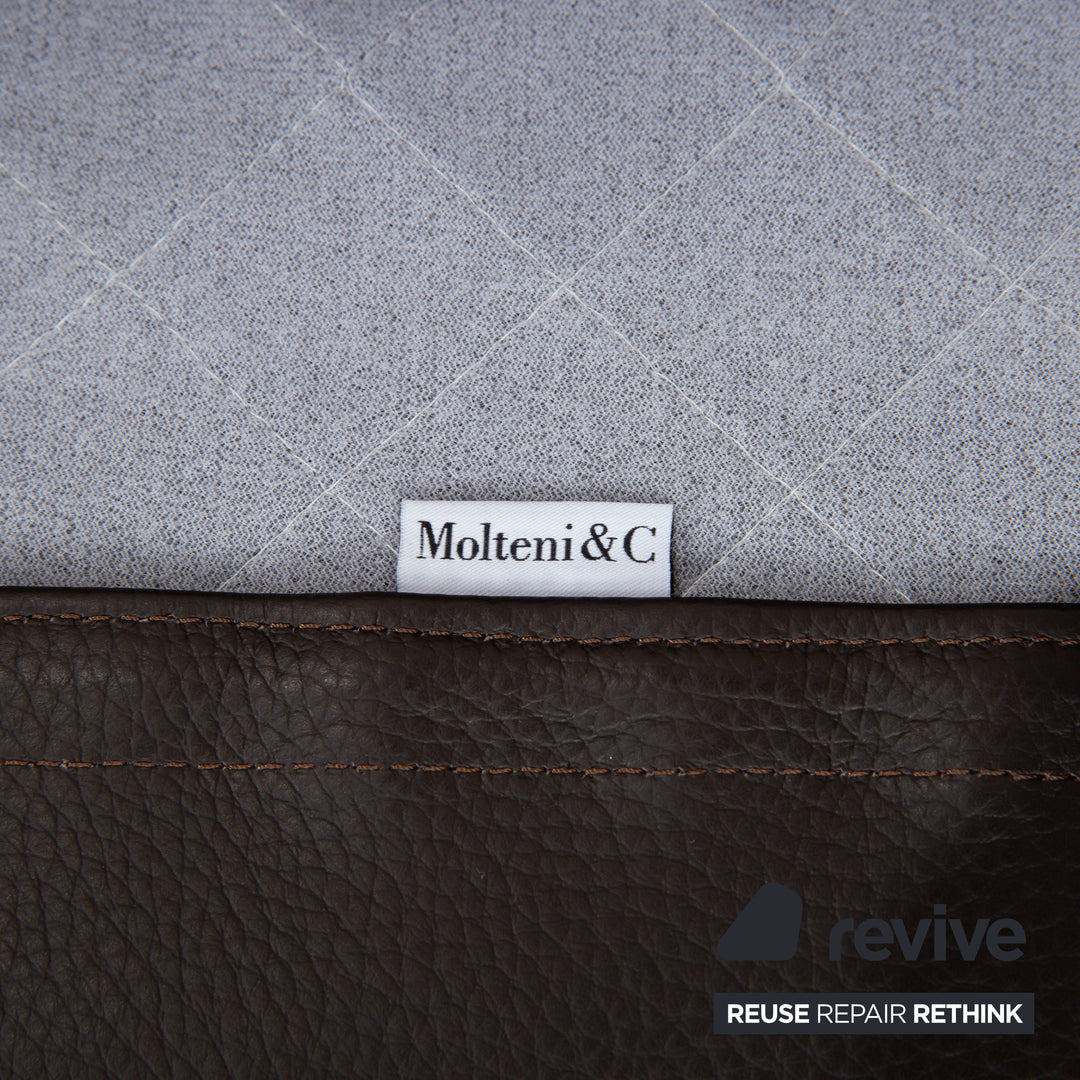 Molteni Hi-Cove Leder 2x Sessel Braun manuelle Drehfunktion