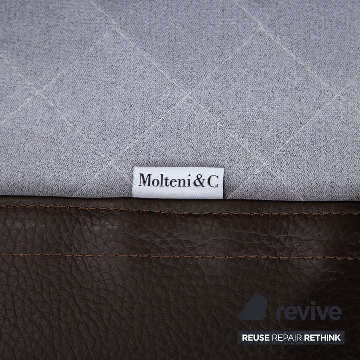 Molteni Hi-Cove Leder Sessel Braun manuelle Drehfunktion