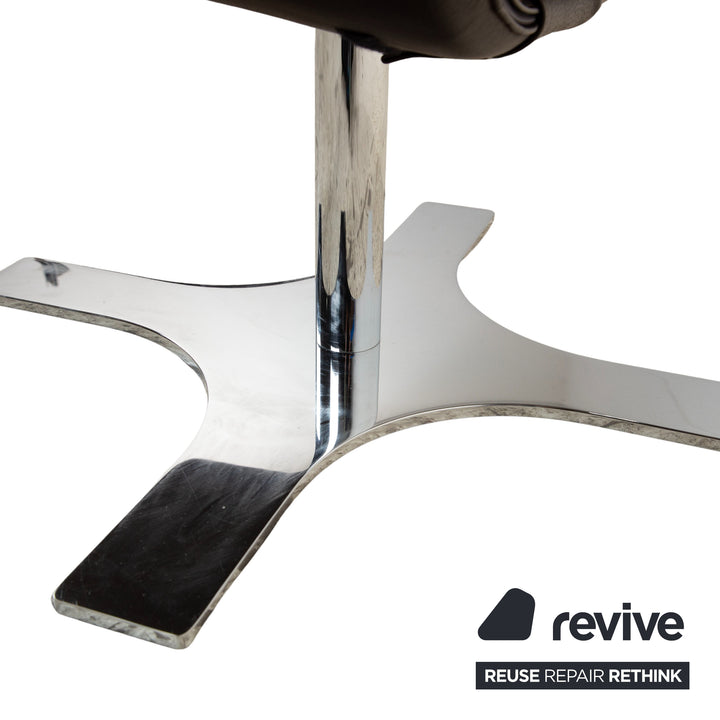 Molteni Hi-Cove Leder Sessel Braun manuelle Drehfunktion