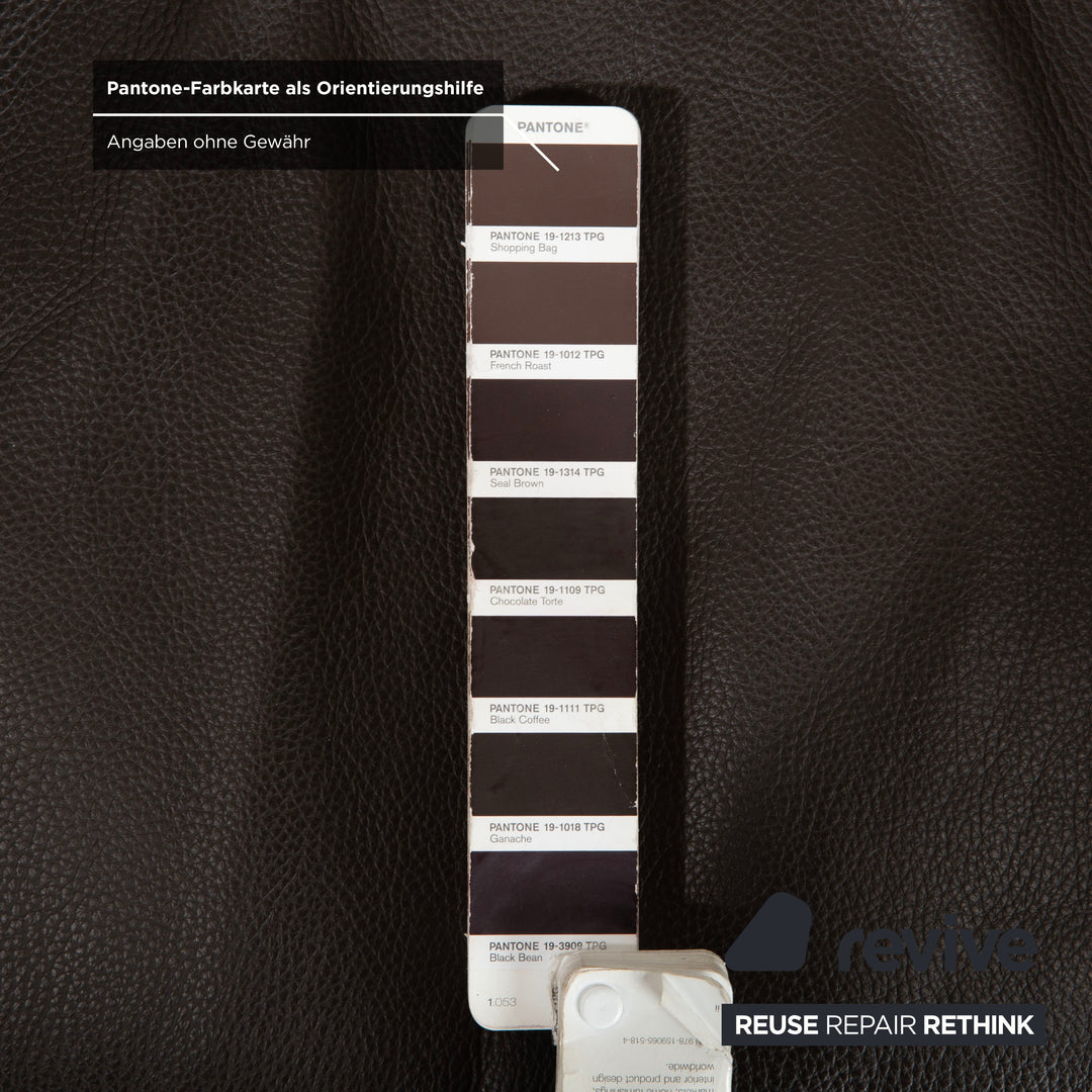 Molteni Hi-Cove Leder Sessel Braun manuelle Drehfunktion
