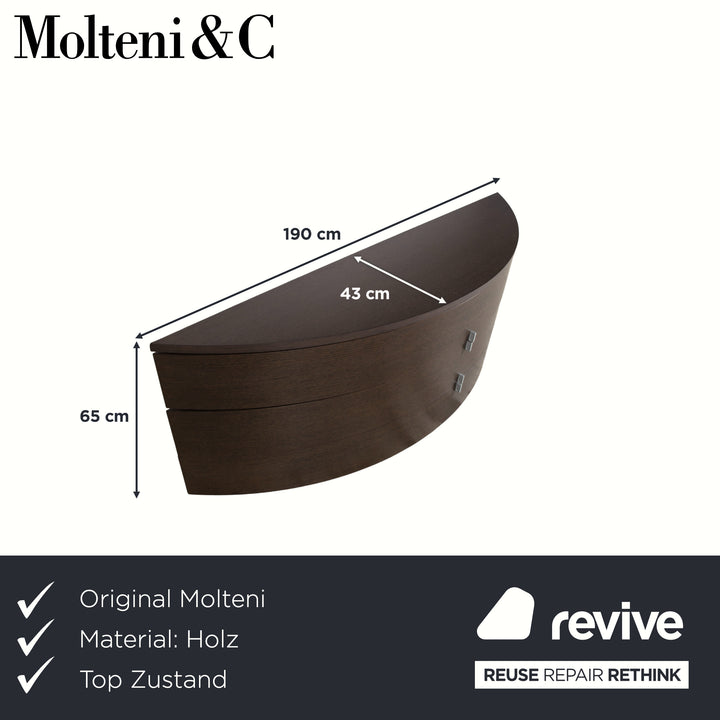 Molteni Pass Holz Sideboard Braun