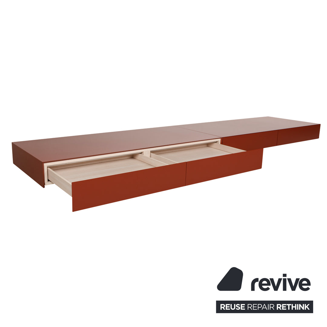 Molteni Pass Holz Sideboard Rot Lowboard Schubladen