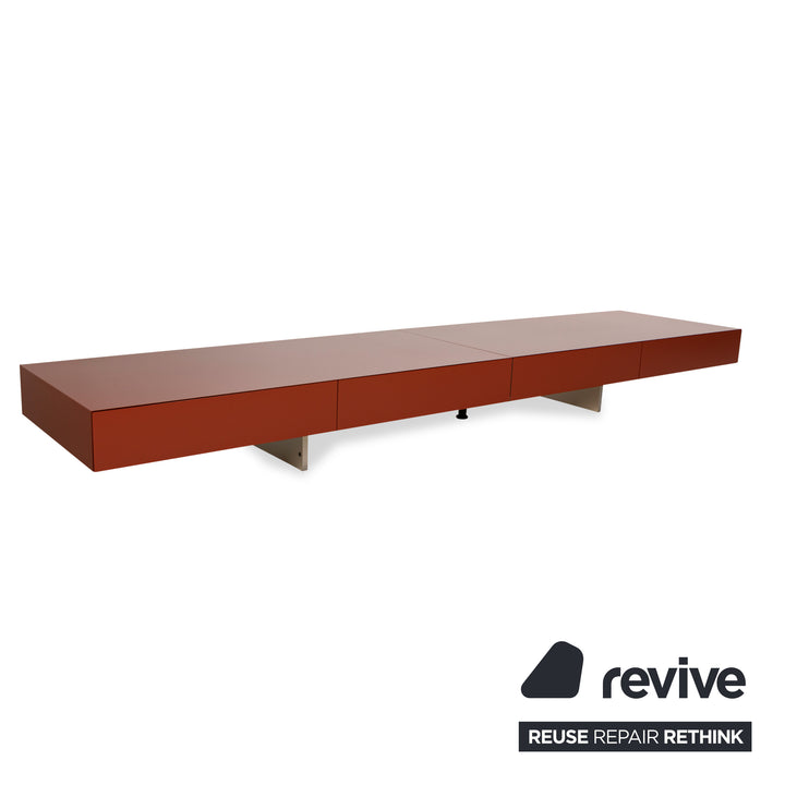 Molteni Pass Holz Sideboard Rot Lowboard Schubladen