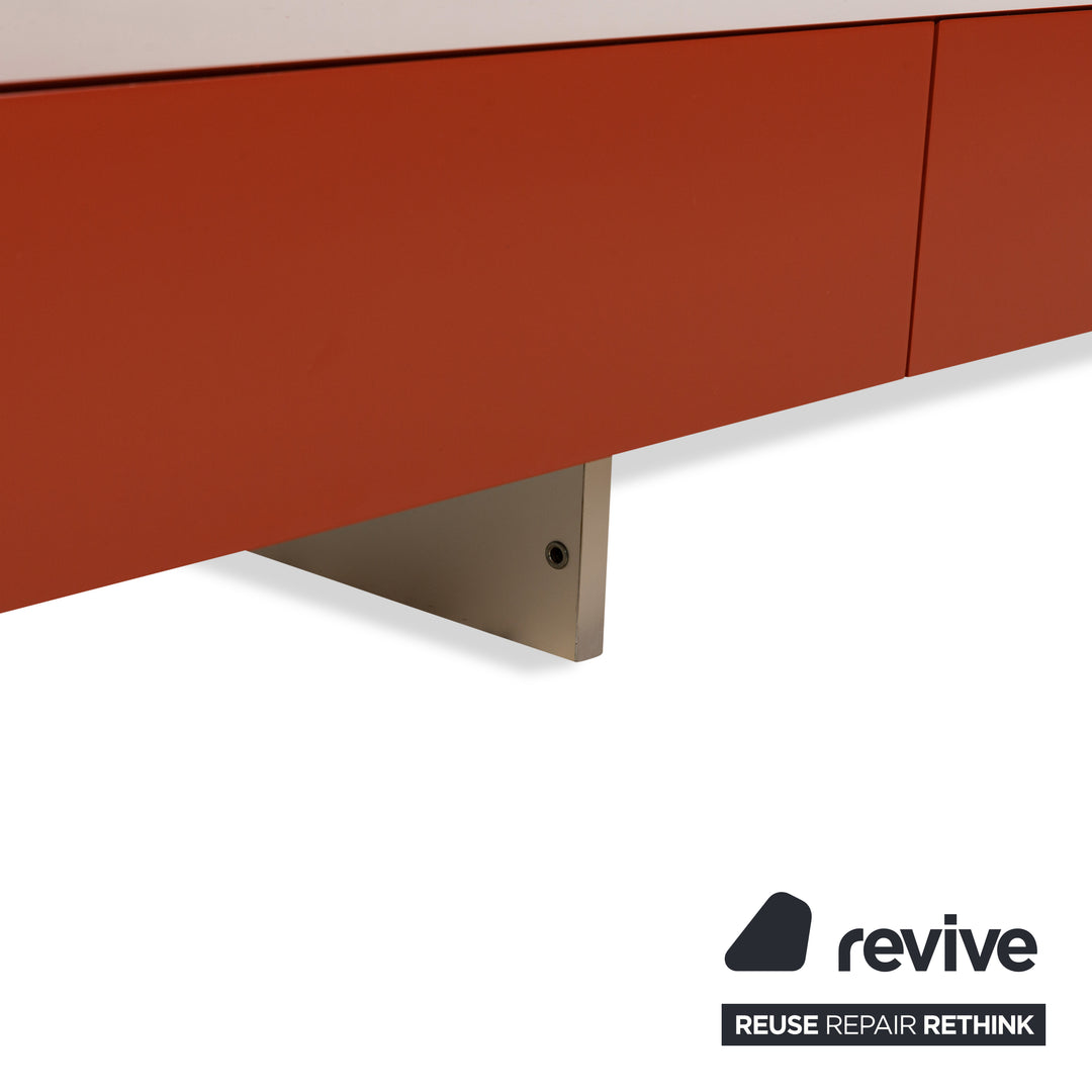 Molteni Pass Holz Sideboard Rot Lowboard Schubladen