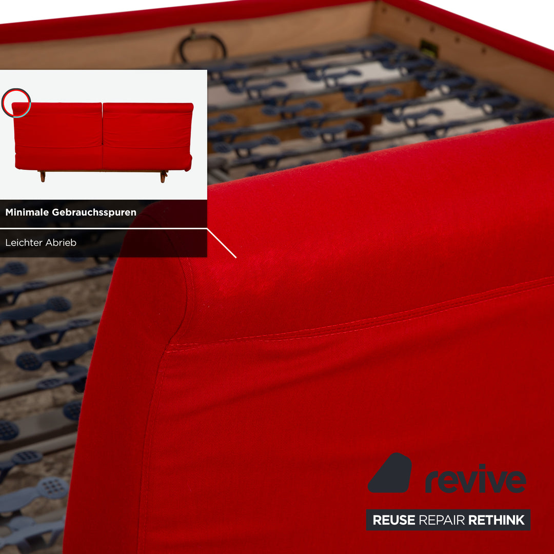 Molteni Stoff Bett Rot 180x200