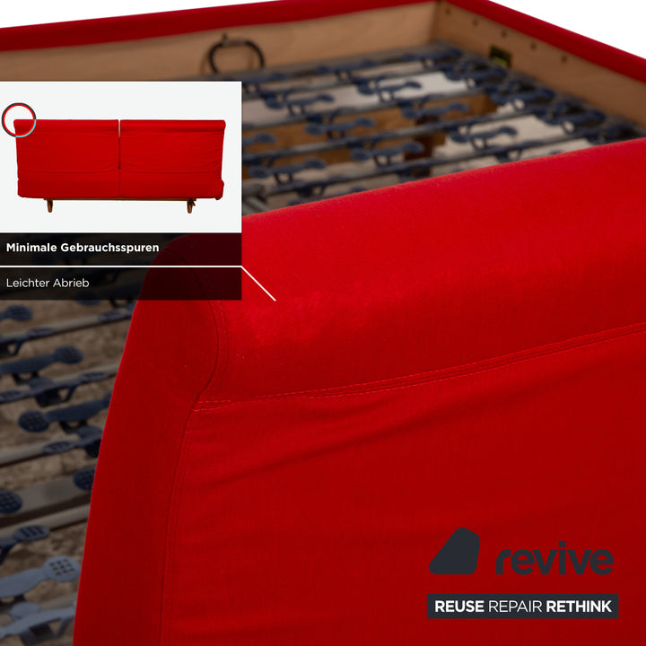 Molteni Stoff Bett Rot 180x200