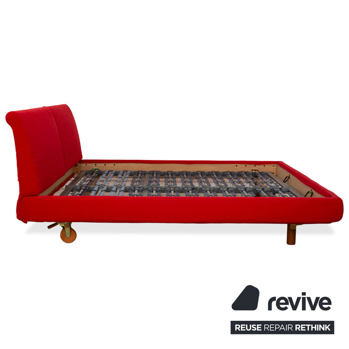 Molteni Stoff Bett Rot 180x200