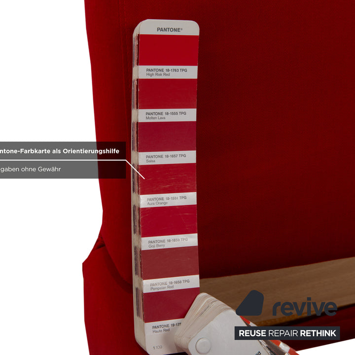 Molteni Stoff Bett Rot 180x200