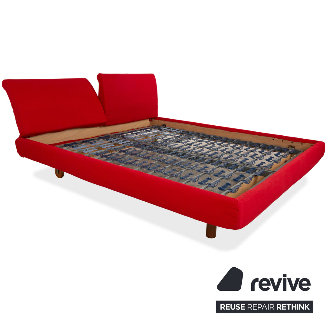 Molteni Stoff Bett Rot 180x200