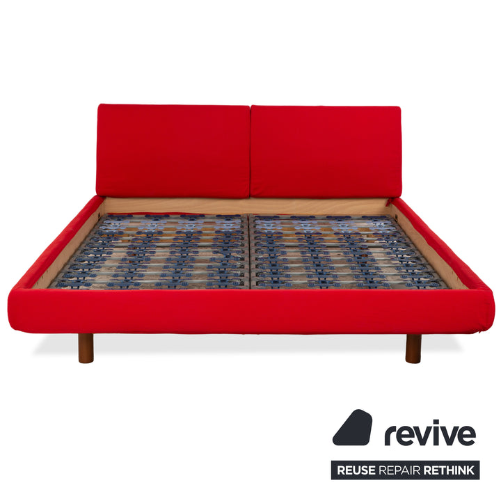 Molteni Stoff Bett Rot 180x200