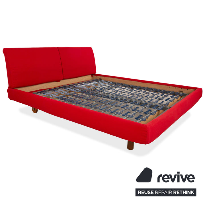 Molteni Stoff Bett Rot 180x200