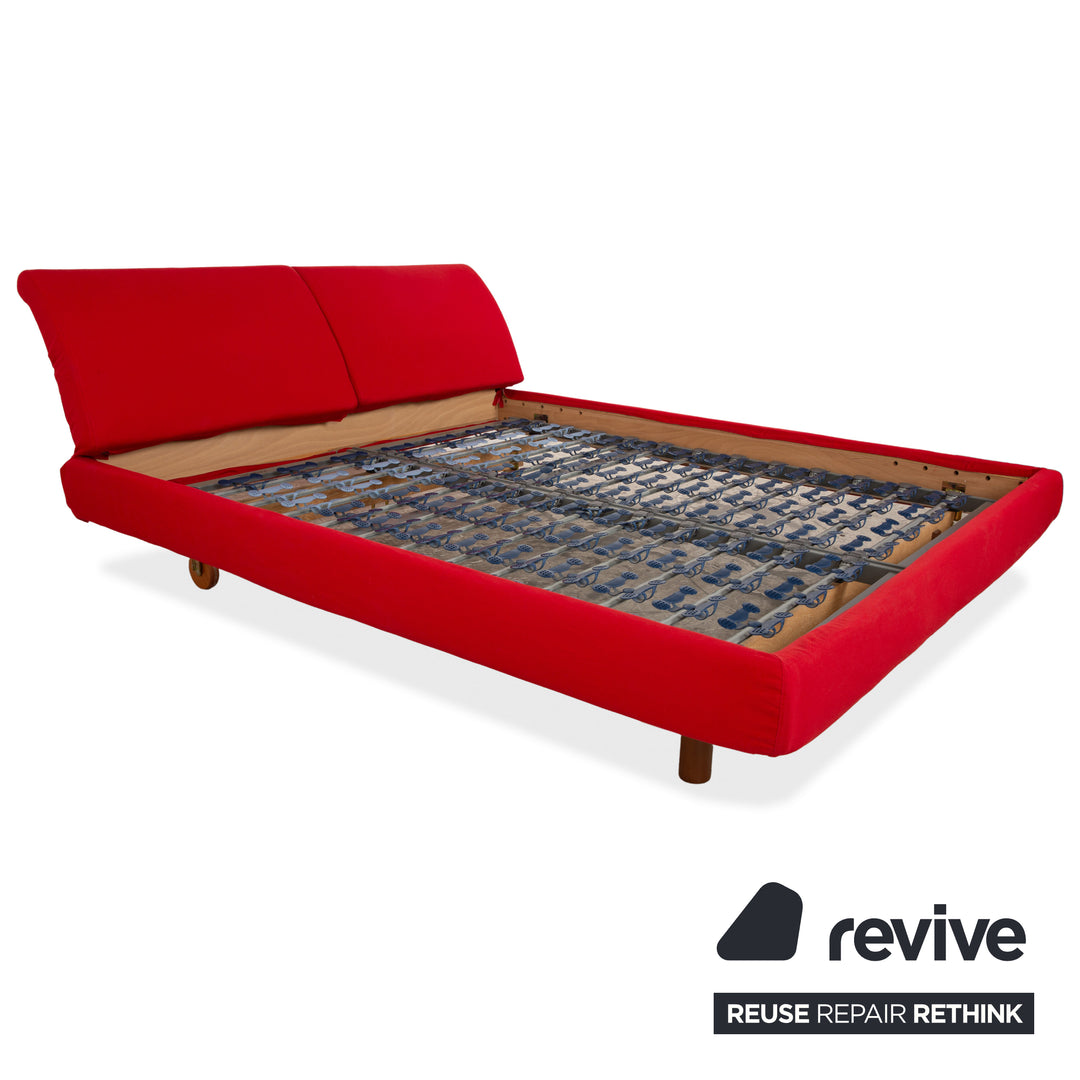 Molteni Stoff Bett Rot 180x200