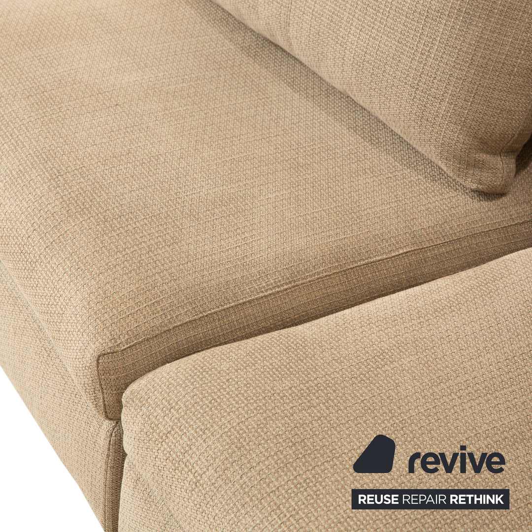 Molteni Turner Stoff Ecksofa Beige Sand Sofa Couch manuelle Funktion