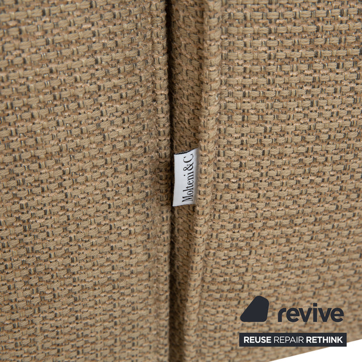 Molteni Turner Stoff Ecksofa Beige Sand Sofa Couch manuelle Funktion
