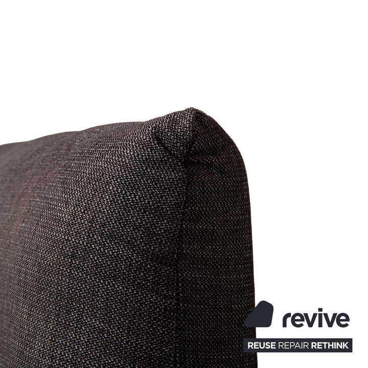 Mondo Carpa Stoff Ecksofa Grau Sofa Couch Anthrazit manuelle Funktion