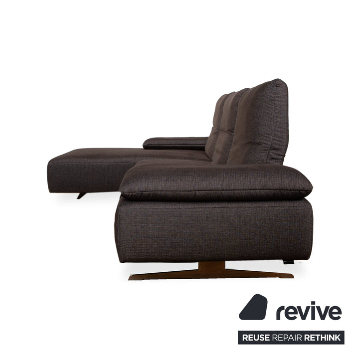 Mondo Carpa Stoff Ecksofa Grau Sofa Couch Anthrazit manuelle Funktion