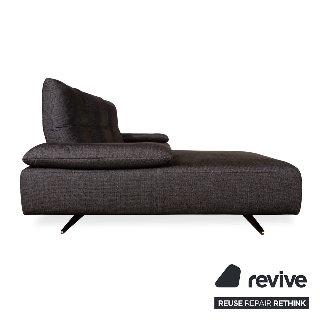 Mondo Carpa Stoff Ecksofa Grau Sofa Couch Anthrazit manuelle Funktion