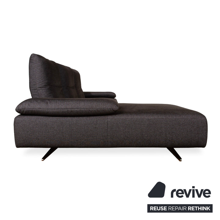 Mondo Carpa Stoff Ecksofa Grau Sofa Couch Anthrazit manuelle Funktion