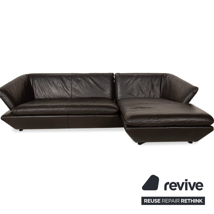 Mondo Leder Ecksofa Sofa Couch Braun Recamiere Rechts