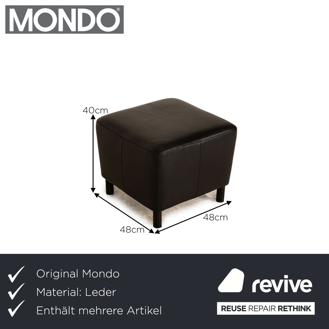 Mondo leather armchair set black stool TV armchair high-back