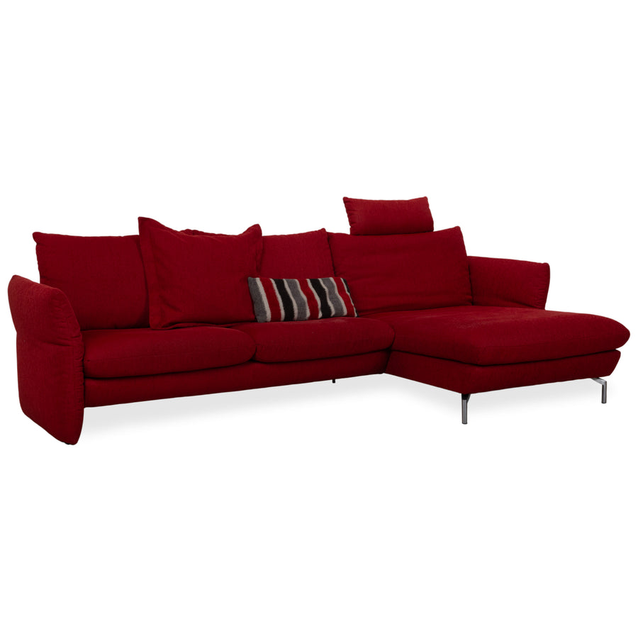 Mondo Loredo Stoff Ecksofa Rot manuelle Funktion Sofa Couch