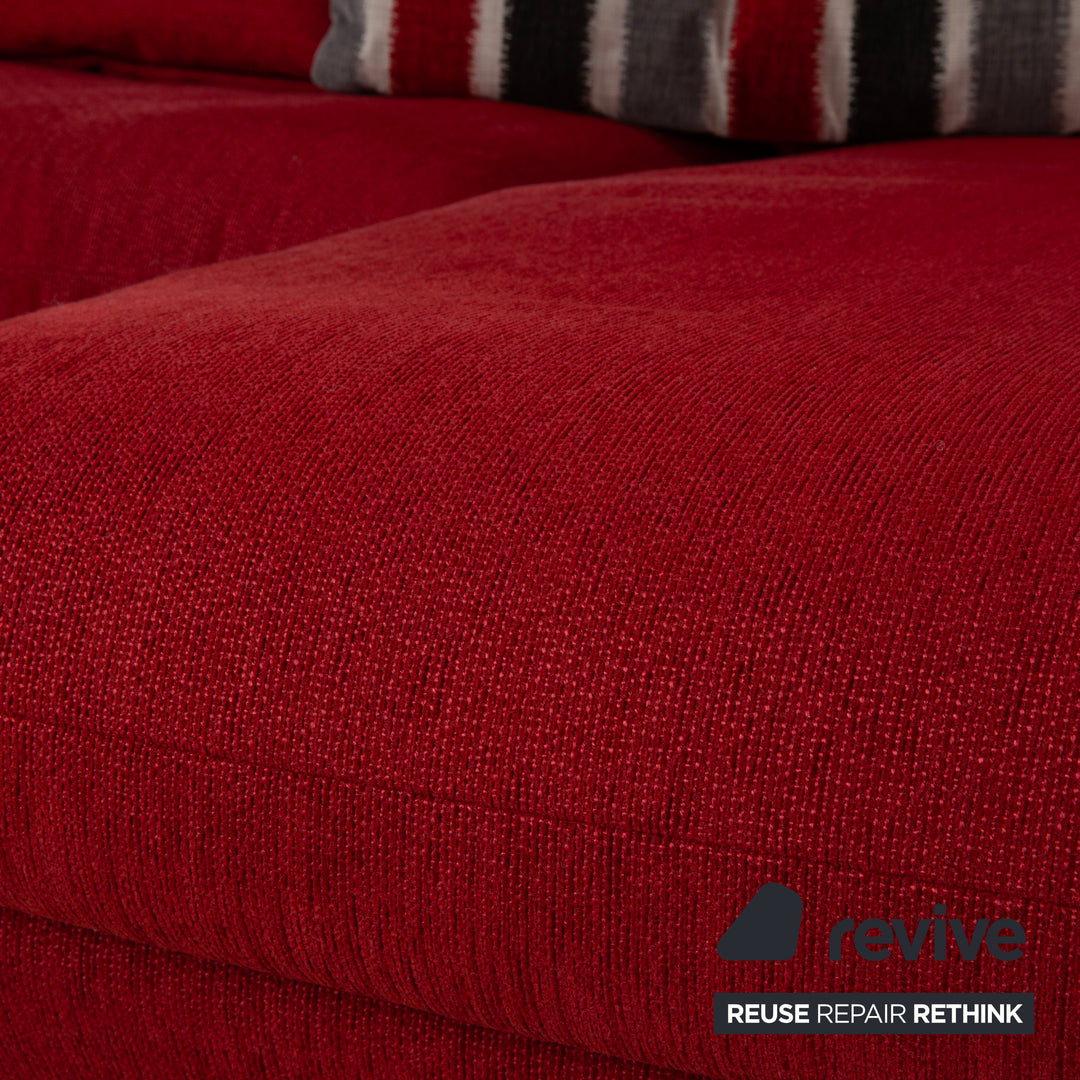 Mondo Loredo Stoff Ecksofa Rot manuelle Funktion Sofa Couch