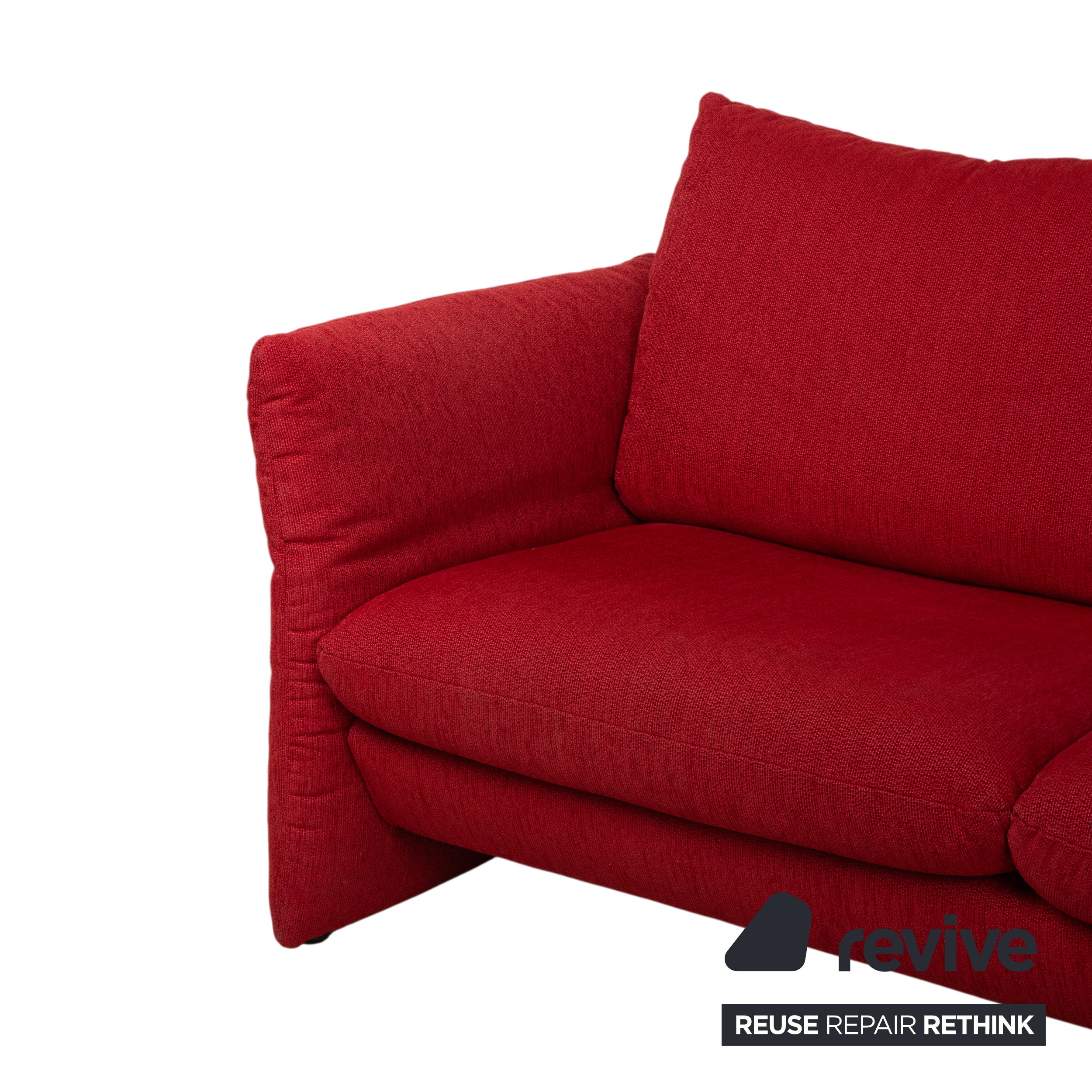 Mondo Loredo Stoff Ecksofa Rot manuelle Funktion Sofa Couch