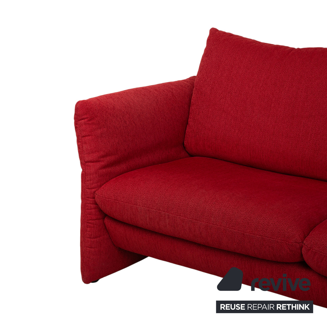 Mondo Loredo Stoff Ecksofa Rot manuelle Funktion Sofa Couch