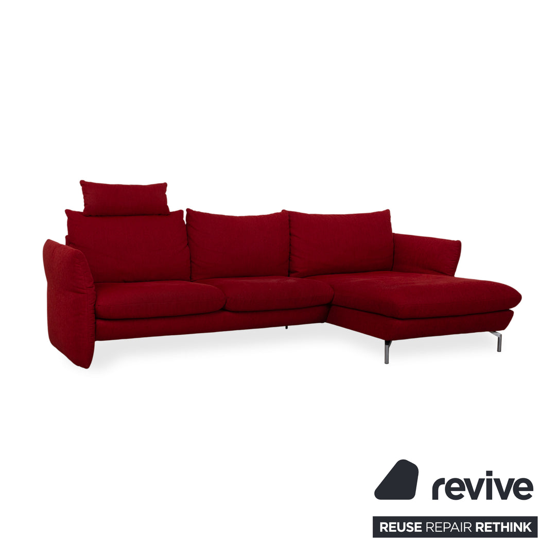 Mondo Loredo Stoff Ecksofa Rot manuelle Funktion Sofa Couch