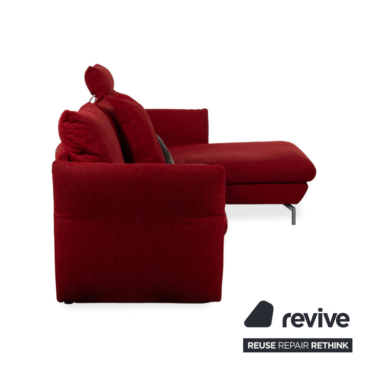 Mondo Loredo Stoff Ecksofa Rot manuelle Funktion Sofa Couch