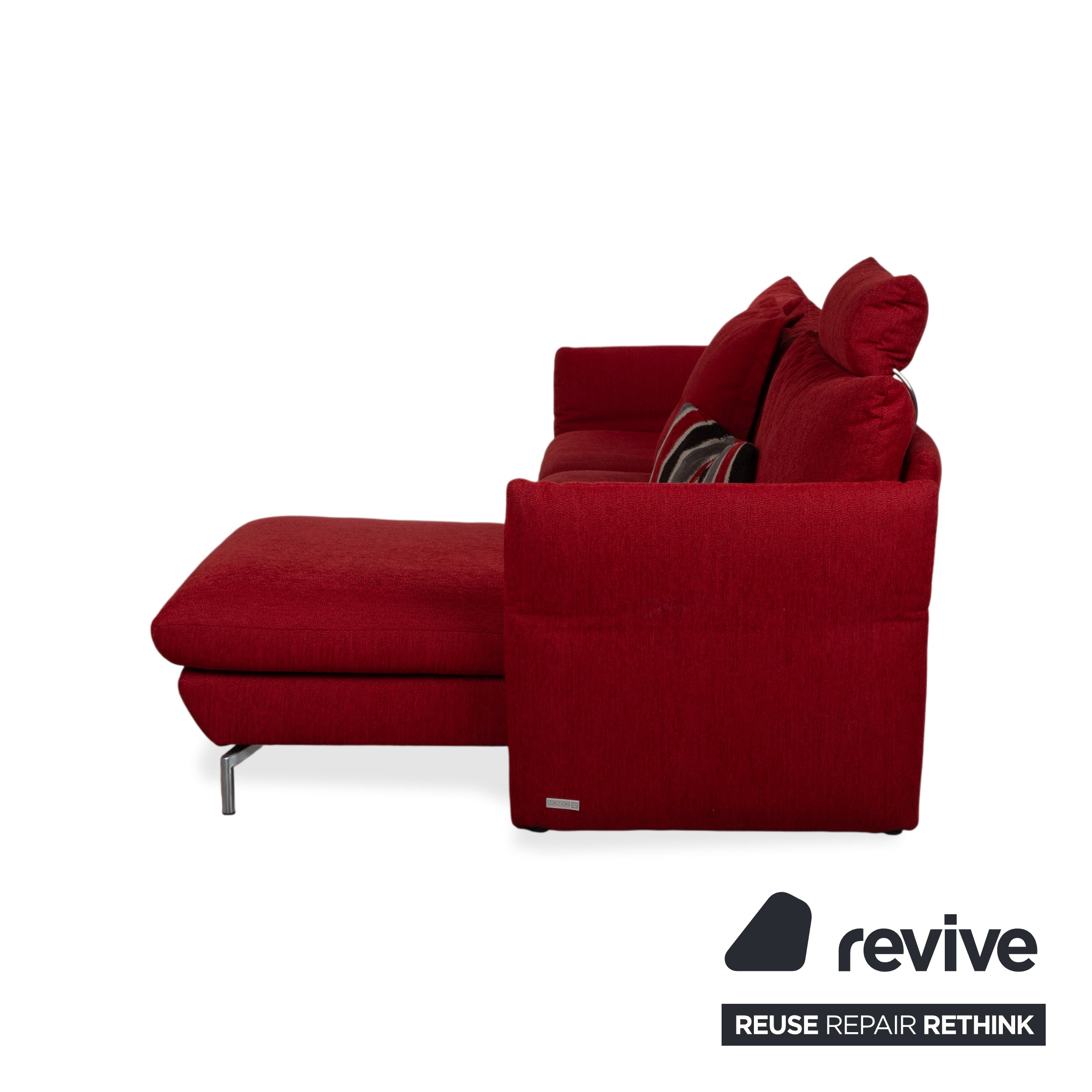 Mondo Loredo Stoff Ecksofa Rot manuelle Funktion Sofa Couch