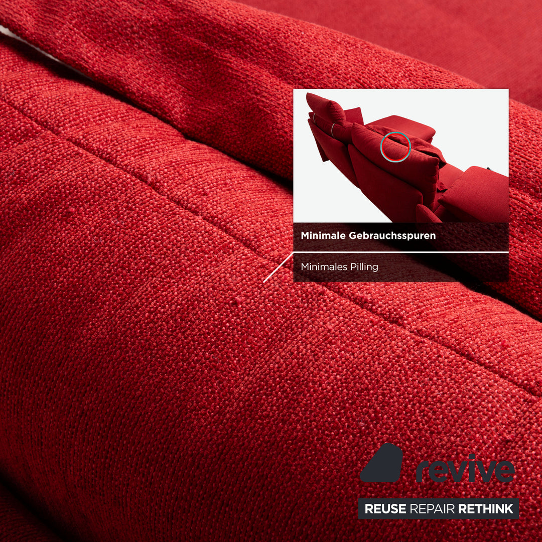 Mondo Loredo Stoff Ecksofa Rot manuelle Funktion Sofa Couch
