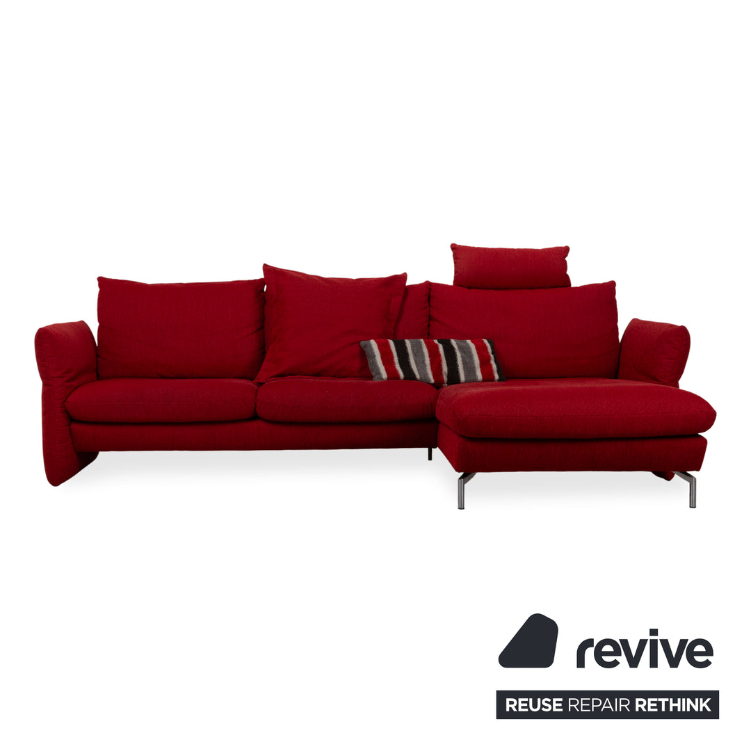 Mondo Loredo Stoff Ecksofa Rot manuelle Funktion Sofa Couch