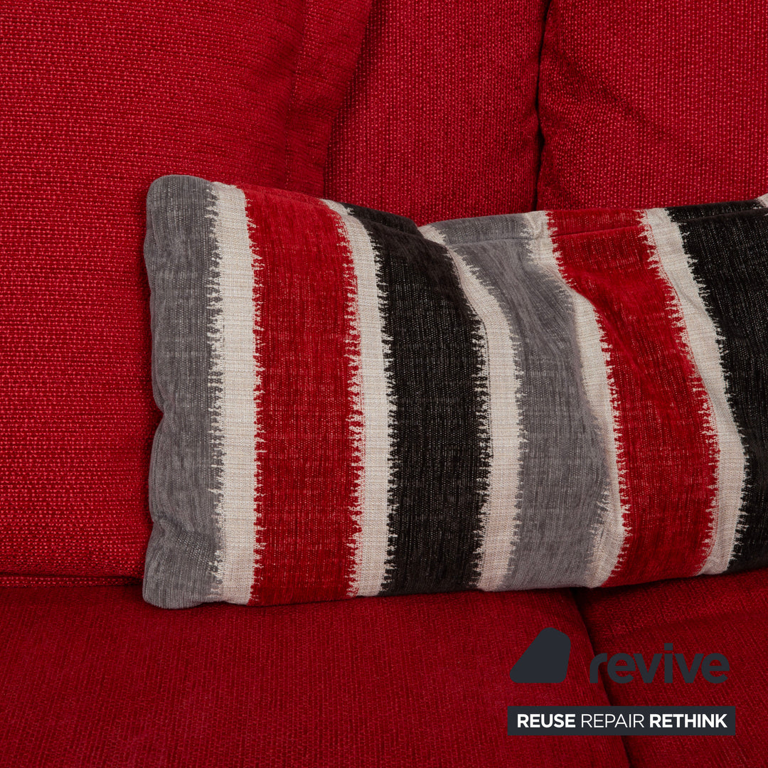 Mondo Loredo Stoff Ecksofa Rot manuelle Funktion Sofa Couch