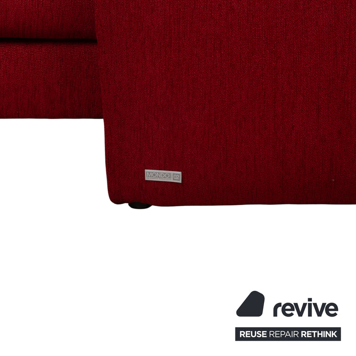 Mondo Loredo Stoff Ecksofa Rot manuelle Funktion Sofa Couch