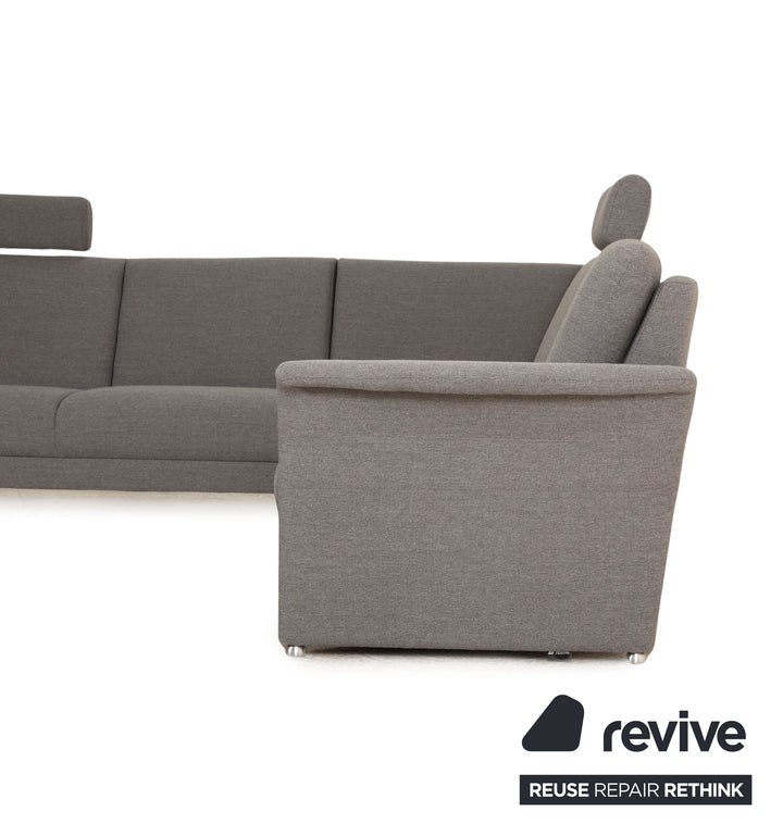 Mondo Luminara Fabric Corner Sofa Grey Manual Function