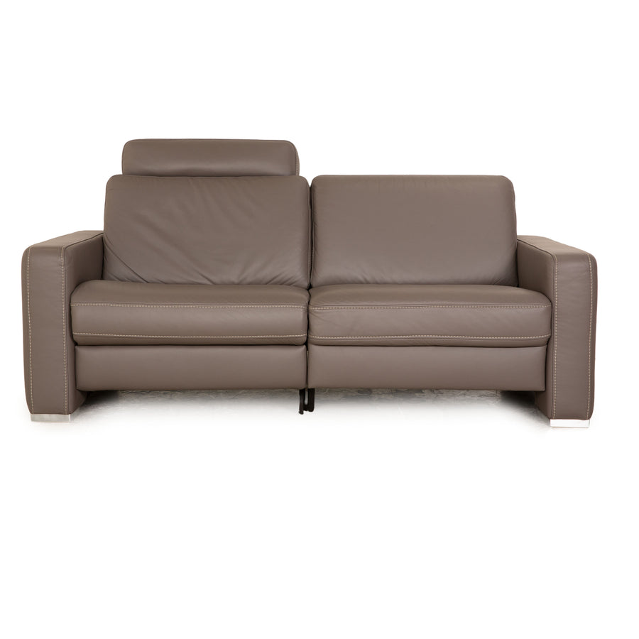 Mondo Maesra Leder Zweisitzer Grau elektrische Funktion Sofa Couch