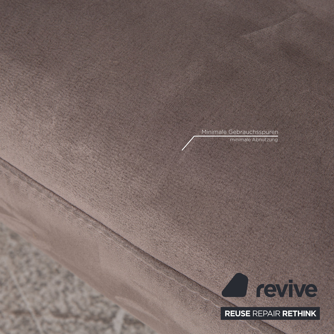 Mondo Malu Stoff Zweisitzer Grau Taupe Sofa Couch