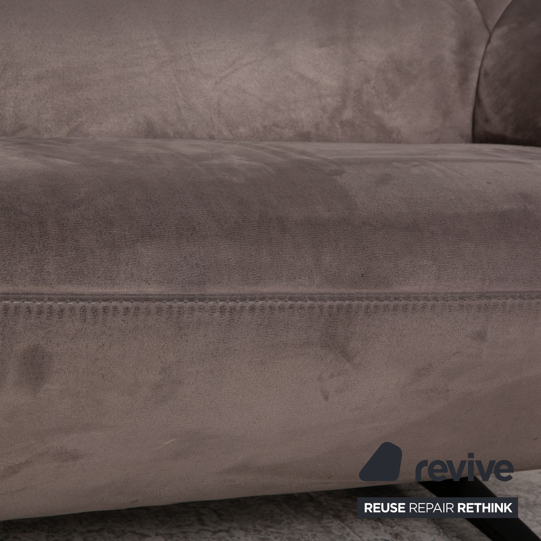 Mondo Malu Stoff Zweisitzer Grau Taupe Sofa Couch