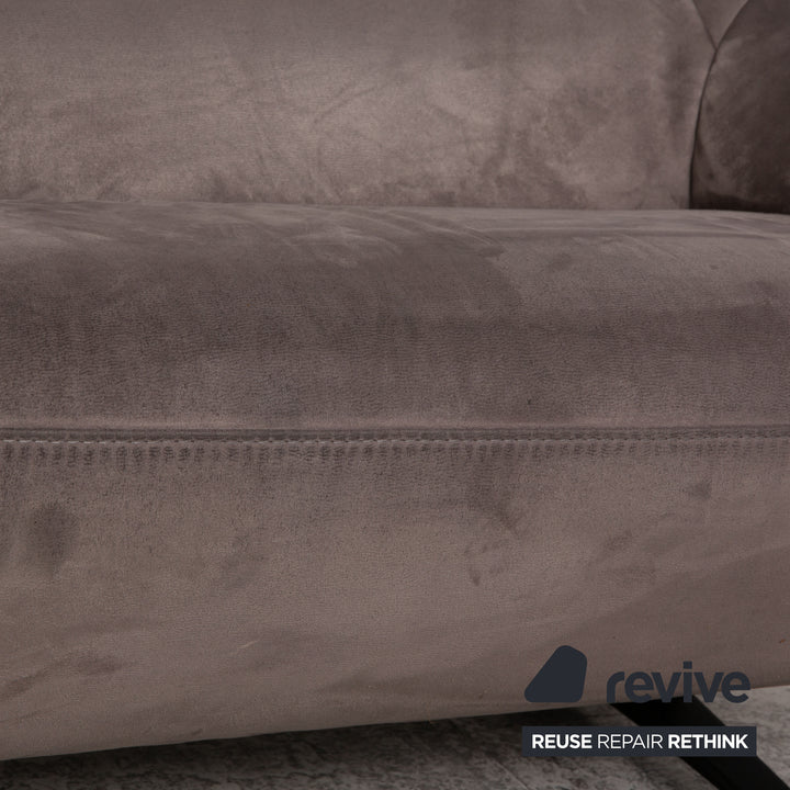 Mondo Malu Stoff Zweisitzer Grau Taupe Sofa Couch