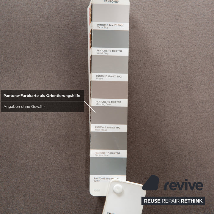 Canapé 2 places en tissu Mondo Malu gris taupe