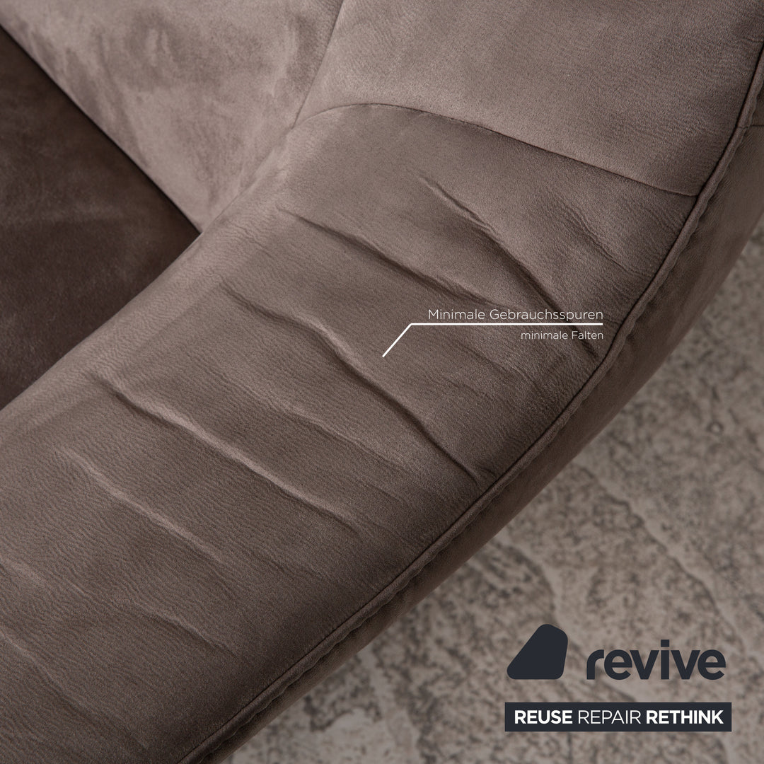 Mondo Malu Stoff Zweisitzer Grau Taupe Sofa Couch