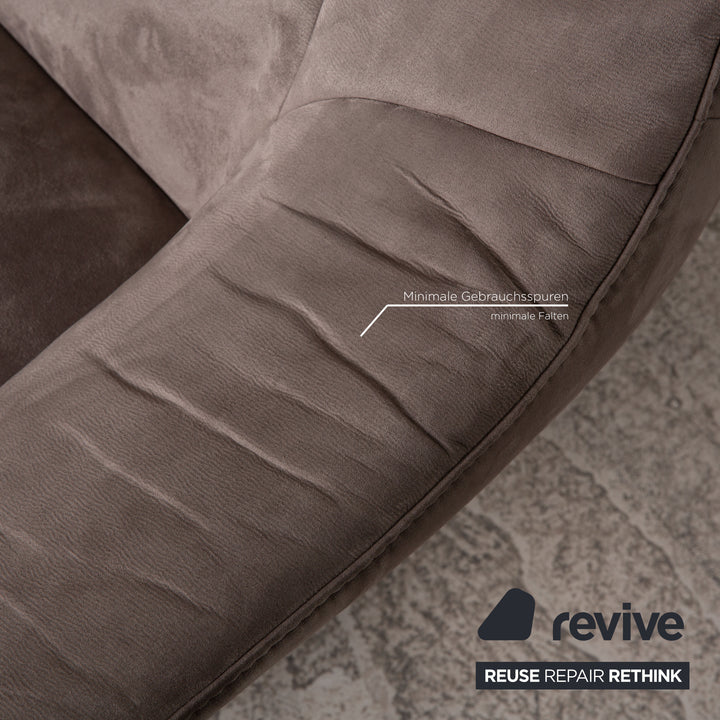Mondo Malu Stoff Zweisitzer Grau Taupe Sofa Couch