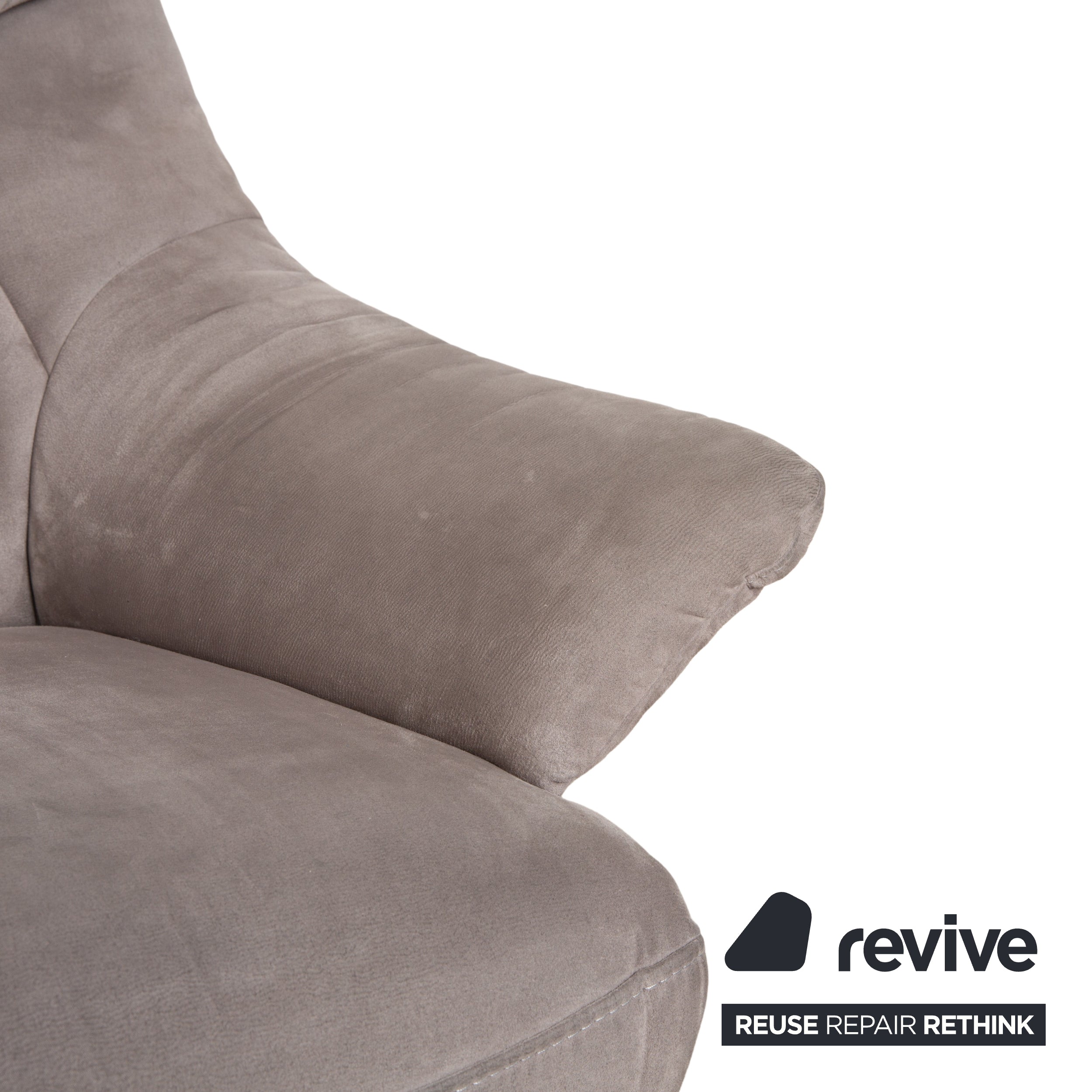 Mondo Malu Stoff Zweisitzer Grau Taupe Sofa Couch