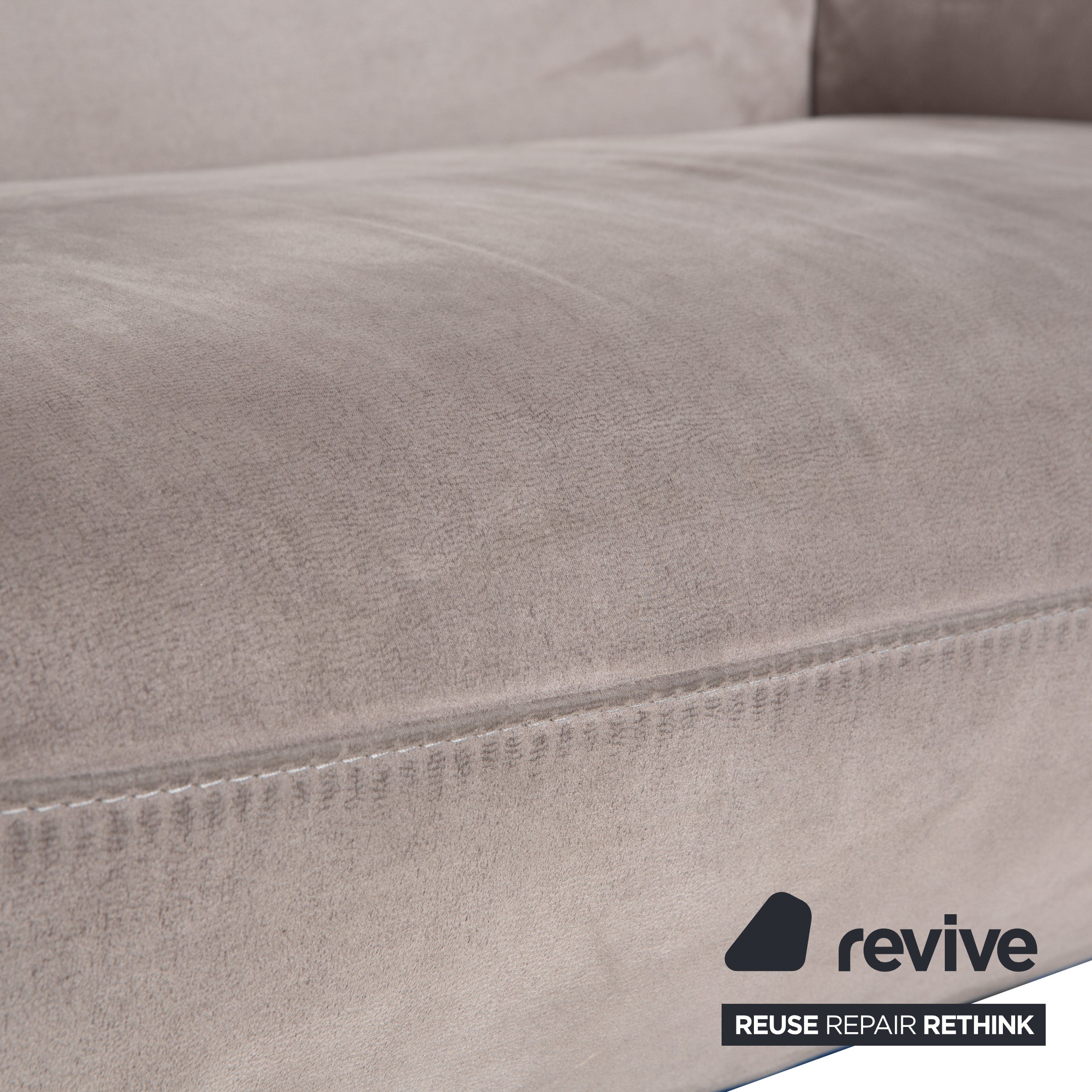 Mondo Malu Stoff Zweisitzer Grau Taupe Sofa Couch