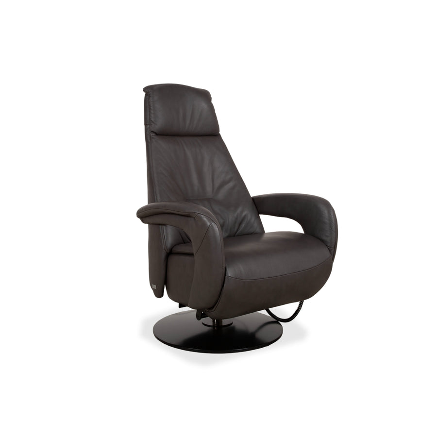 Mondo Minako Leder Sessel Grau Anthrazit elektrische Funktion