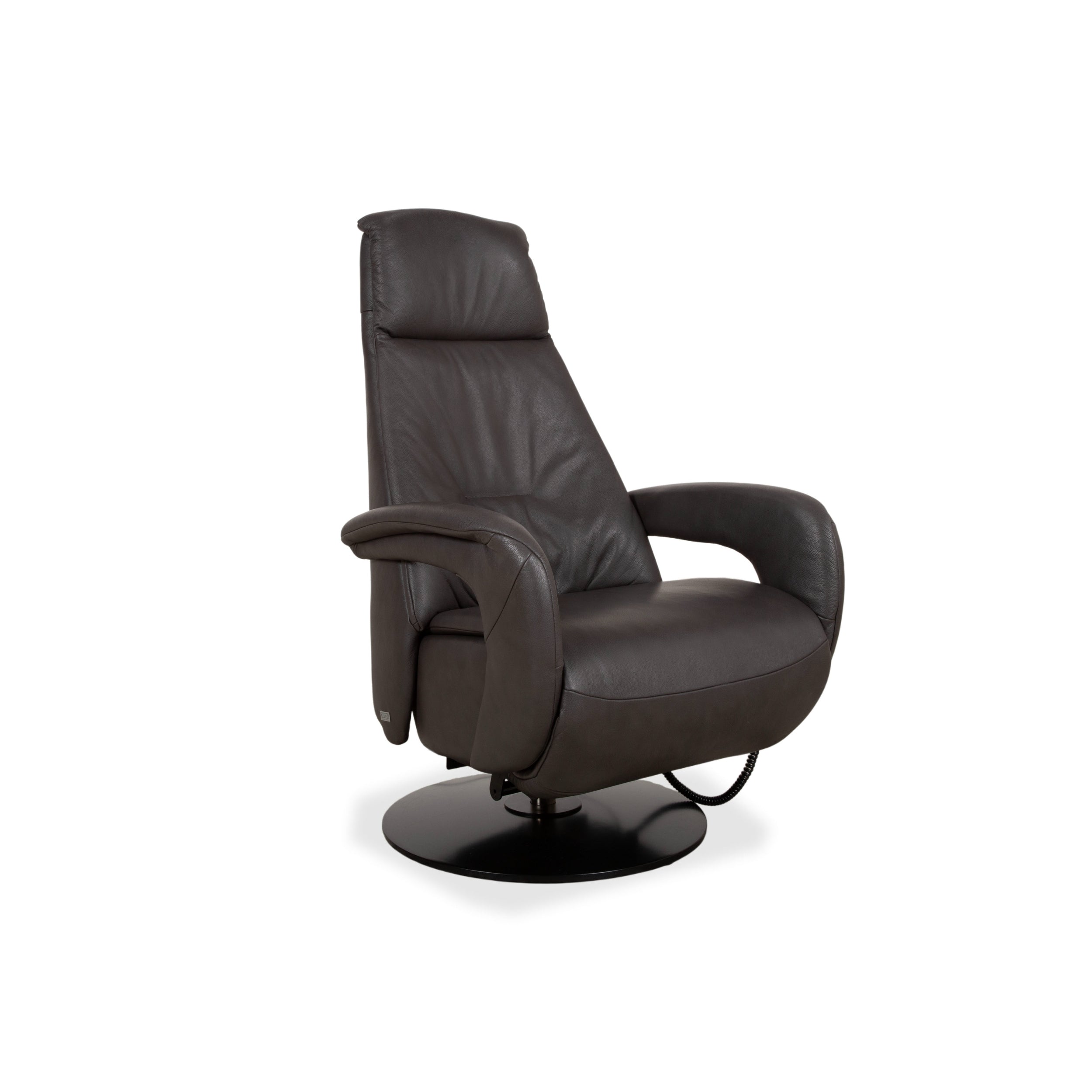 Mondo Minako Leather Armchair Grey Anthracite Electric Function