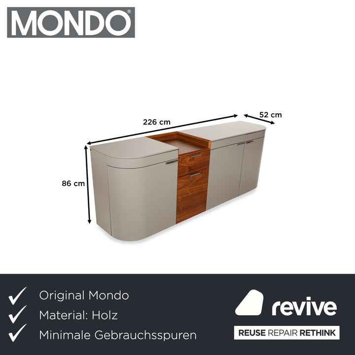 Mondo Miola Holz Sideboard Grau