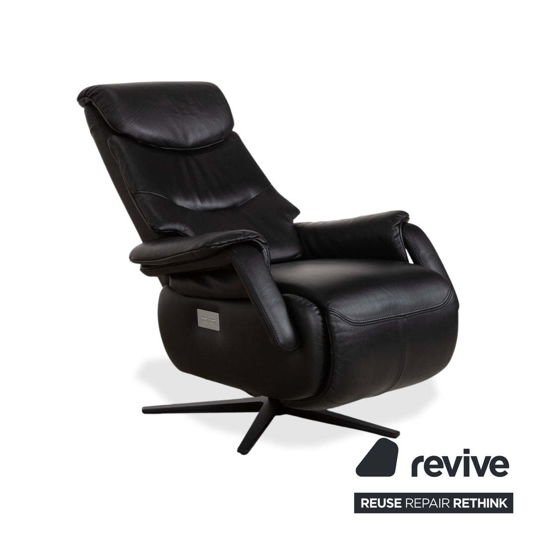 Mondo MULTIMAXX RELAKS Leder Sessel Schwarz elektrische Funktion