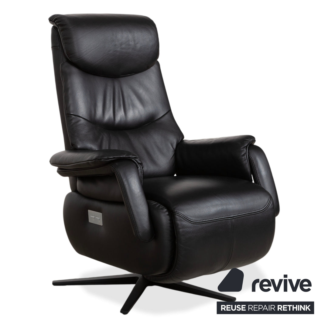 Mondo MULTIMAXX RELAKS Leder Sessel Schwarz elektrische Funktion